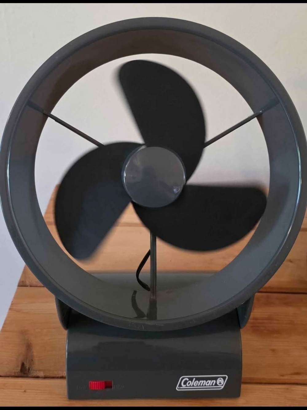 Coleman Gray Desk Fan with Black Blades